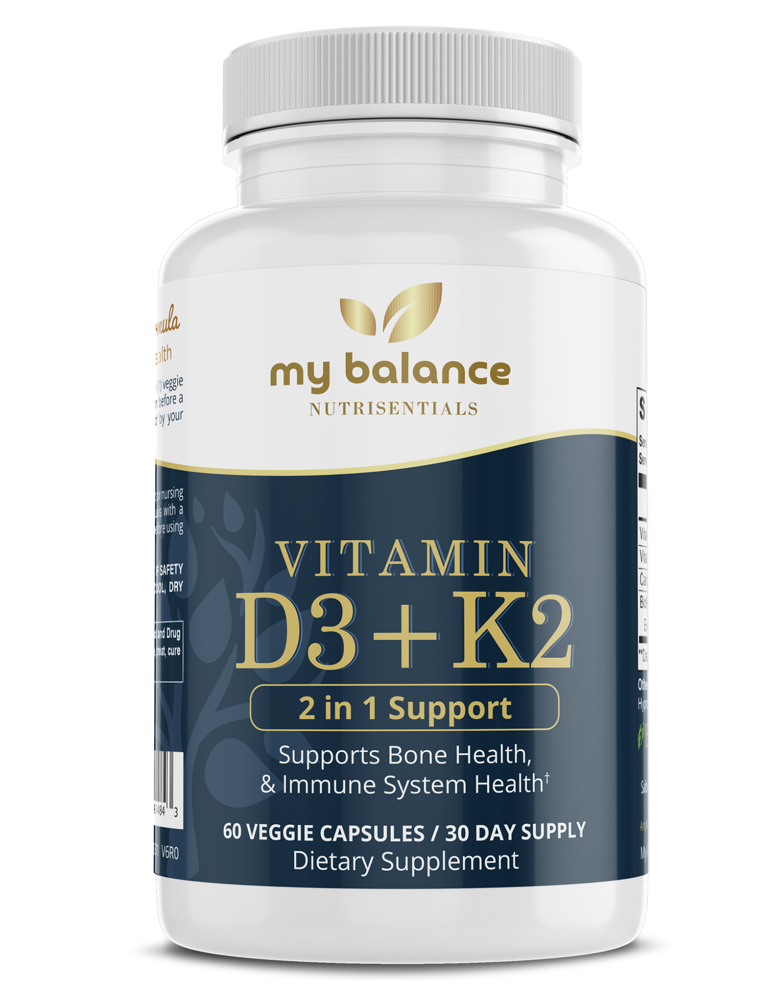 Vitamin D3 + K2 with BioPerine®
